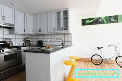 415-Black-and-white kitchen - 100 photos