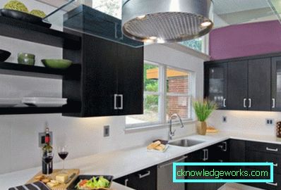 415-Black-and-white kitchen - 100 photos
