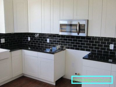 415-Black-and-white kitchen - 100 photos
