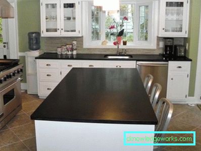 415-Black-and-white kitchen - 100 photos