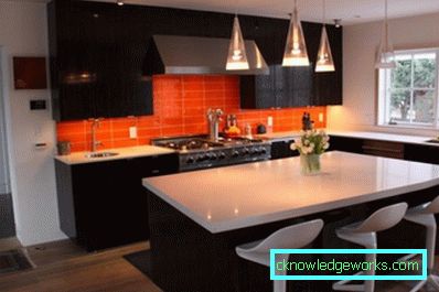 415-Black-and-white kitchen - 100 photos
