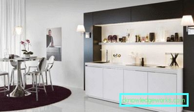 415-Black-and-white kitchen - 100 photos