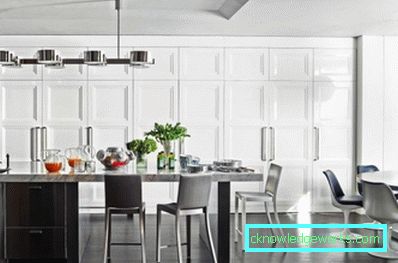 415-Black-and-white kitchen - 100 photos