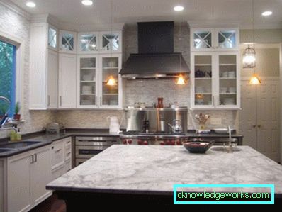 415-Black-and-white kitchen - 100 photos