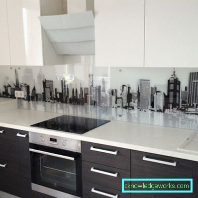 415-Black-and-white kitchen - 100 photos