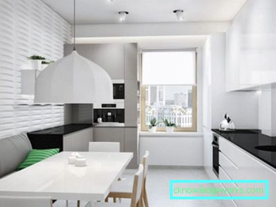 415-Black-and-white kitchen - 100 photos