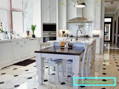 415-Black-and-white kitchen - 100 photos