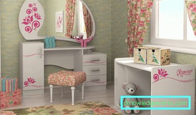 Children's dressing table with a mirror for girls: features of choice