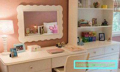 Children's dressing table with a mirror for girls: features of choice