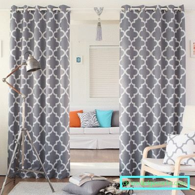 Curtains with a pattern - 65 photos of the best textiles