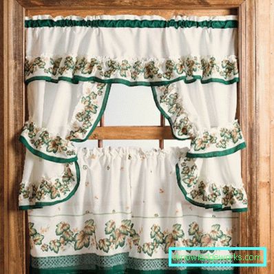 Curtains for a small kitchen - 65 photos of new products of the best curtain design