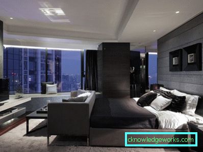 Bedroom in the style of High Tech - 86 photos of bright ideas of stylish interior