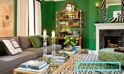 263-Living room in shades of green