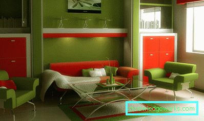 263-Living room in shades of green