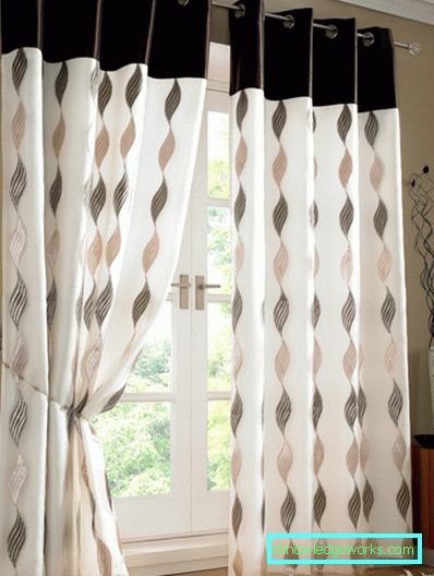 Black and white curtains - perfect design options for 77 photos