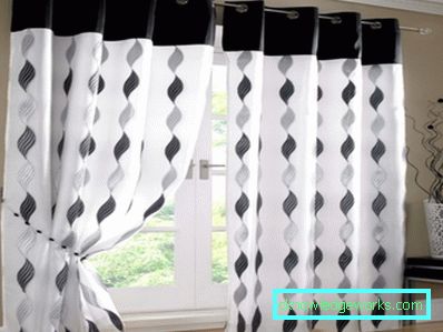 Black and white curtains - perfect design options for 77 photos