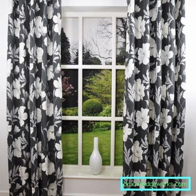 Black and white curtains - perfect design options for 77 photos