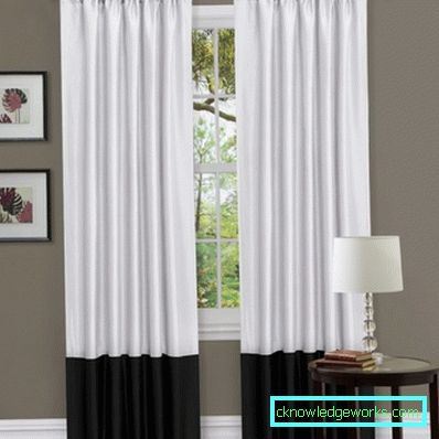 Black and white curtains - perfect design options for 77 photos