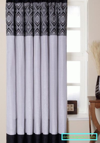 Black and white curtains - perfect design options for 77 photos