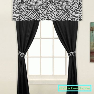 Black and white curtains - perfect design options for 77 photos