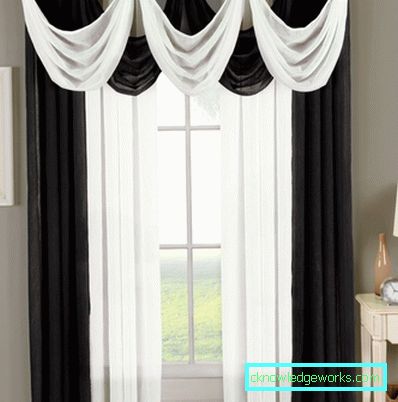 Black and white curtains - perfect design options for 77 photos