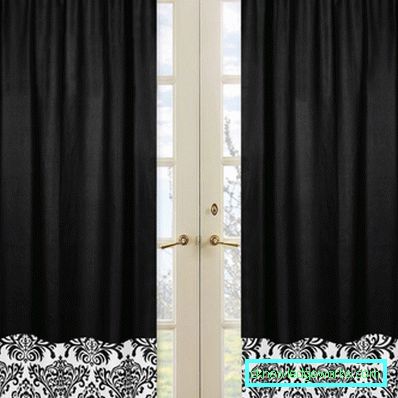 Black and white curtains - perfect design options for 77 photos