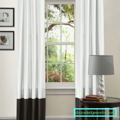 Black and white curtains - perfect design options for 77 photos