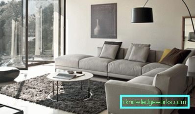 Gray sofa - photo review of modern models. Combination options