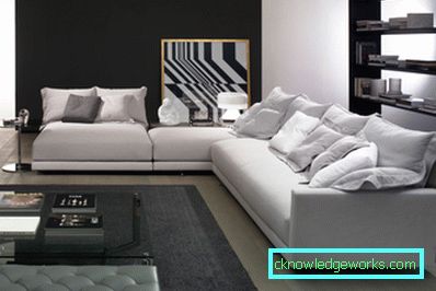 Gray sofa - photo review of modern models. Combination options