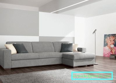 Gray sofa - photo review of modern models. Combination options