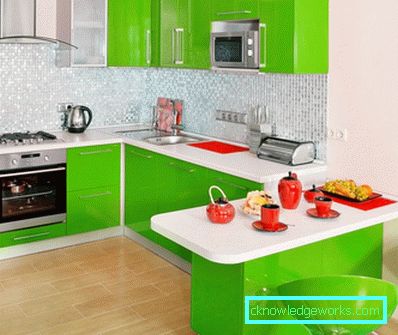 Green kitchen - 84 photos of the best design of modern design