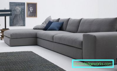 Gray sofa - photo review of modern models. Combinations