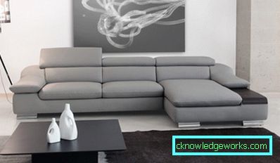 Gray sofa - photo review of modern models. Combination options