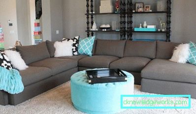 Gray sofa - photo review of modern models. Combination options