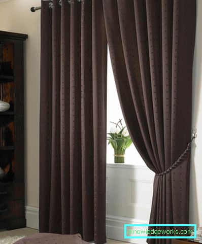 Chocolate curtains - photos of the best curtain design examples