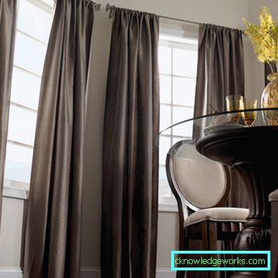 Chocolate curtains - photos of the best curtain design examples