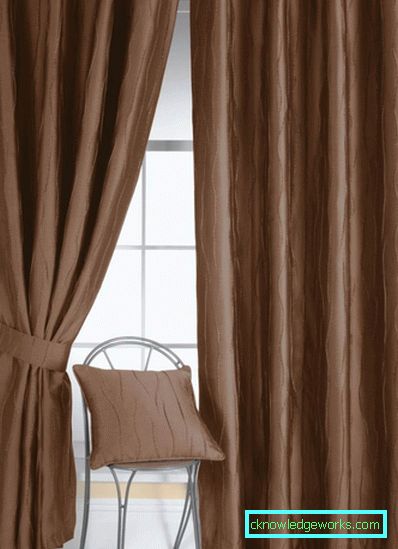 Chocolate curtains - photos of the best curtain design examples