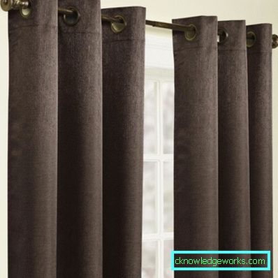 Chocolate curtains - photos of the best curtain design examples