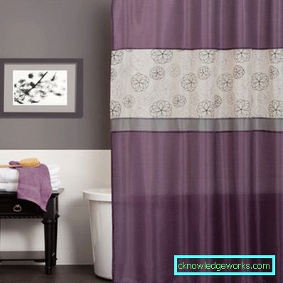 Purple bathroom - an unusual color design solution