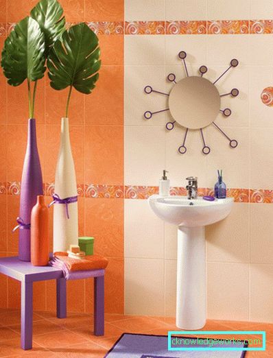 Orange bathroom - 75 photos of new designs of beautiful 2017