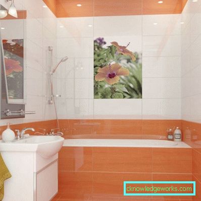 Orange bathroom - 75 photos of new designs of beautiful 2017