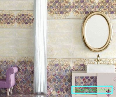 Violet bathroom - an unusual color design solution