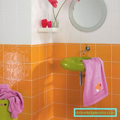 Orange bathroom - 75 photos of new designs of beautiful 2017