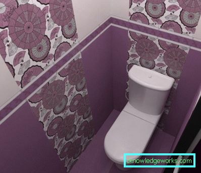 Purple bathroom - an unusual color design solution