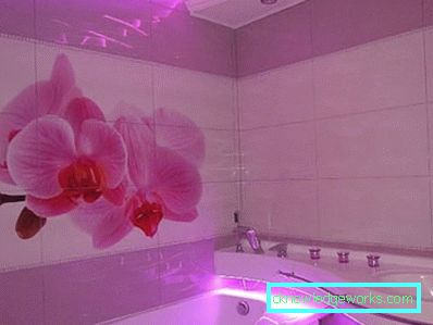 Violet bathroom - an unusual color design solution