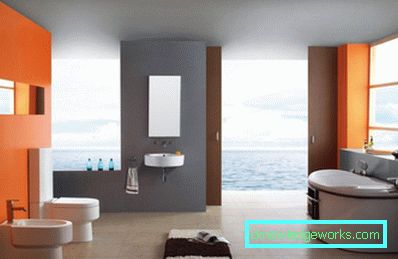 Orange bathroom - 75 photos of new designs of beautiful 2017