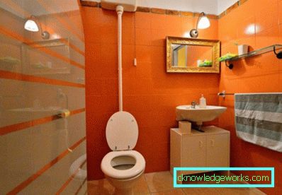 Orange bathroom - 75 photos of new designs of beautiful 2017