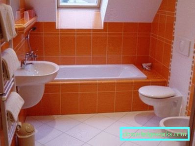 Orange bathroom - 75 photos of new designs of beautiful 2017