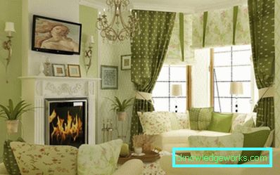 Green curtains - 88 photos of the best ideas how to combine beautifully