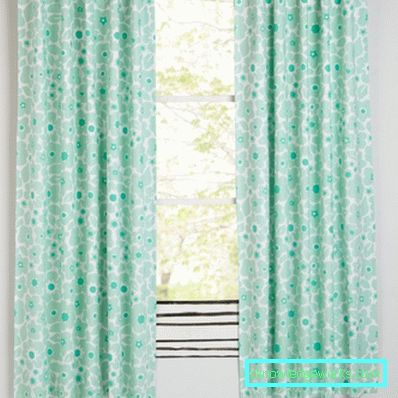 Green curtains - 88 photos of the best ideas how to combine beautifully